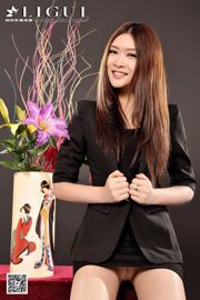 [丽 柜 贵 足 LiGui] Model Yoona's "OL Professional Wear Silk Foot High Heels" Volledige collectie mooie benen en jade voeten