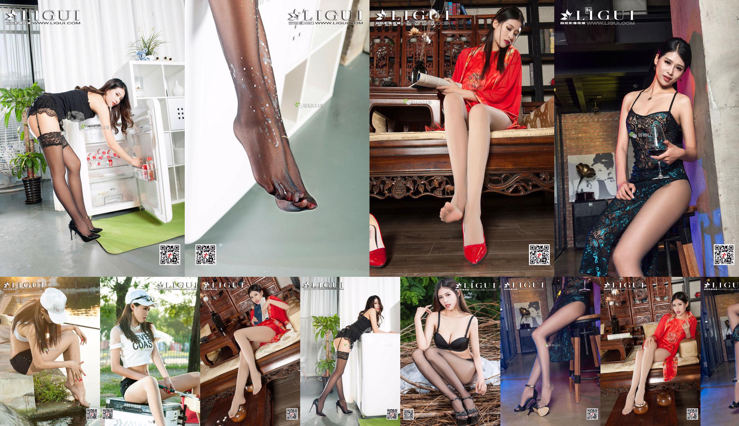 Model Wendy "elegant dress + gray silk feet" [Ligui Ligui] No.b5101b Page 1