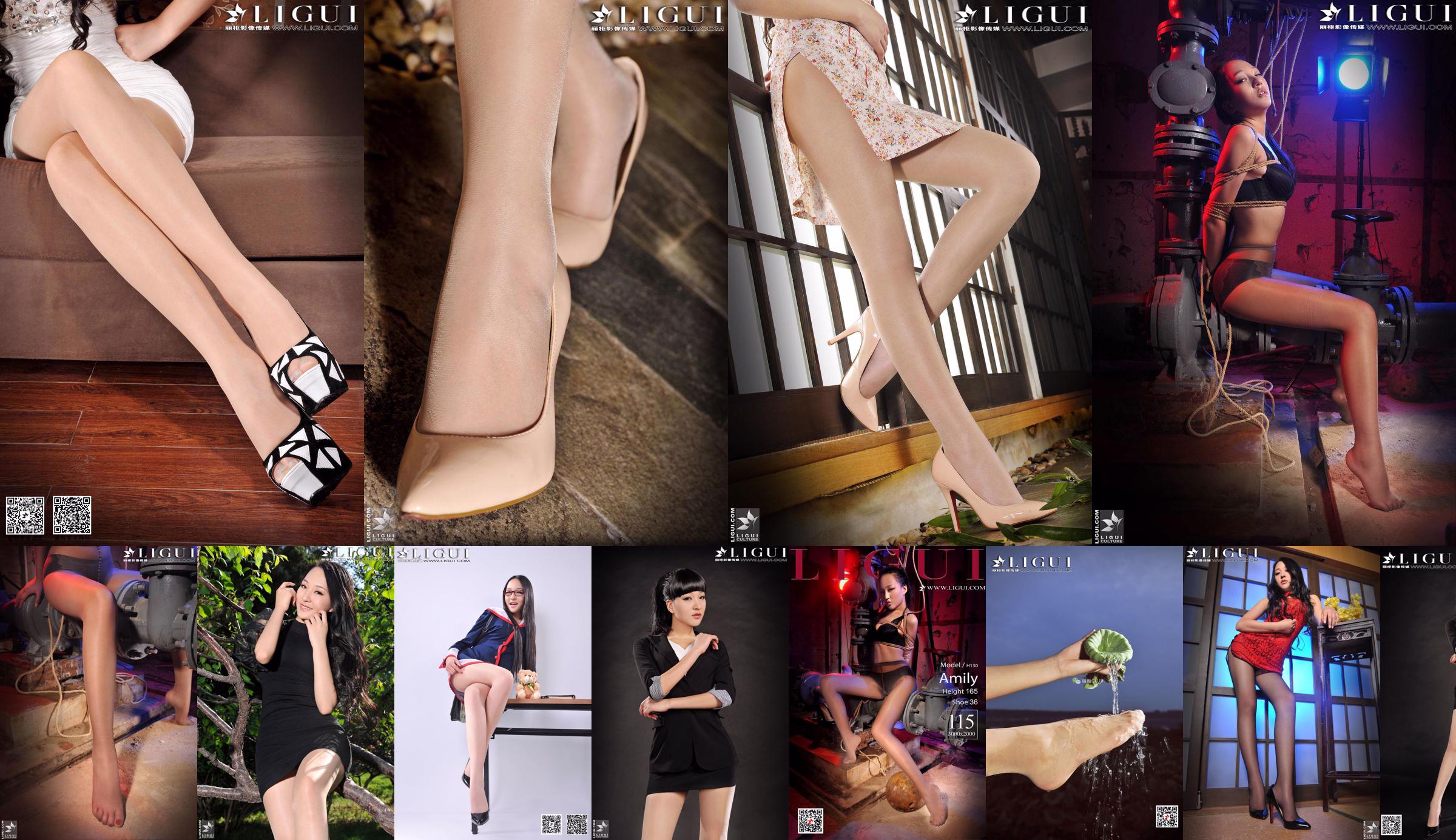Người mẫu Amily "Cô gái đi giày cao gót lụa đen" Hoàn thành tác phẩm [LiGui] Ảnh chân váy lụa đẹp No.d75046 Trang 28
