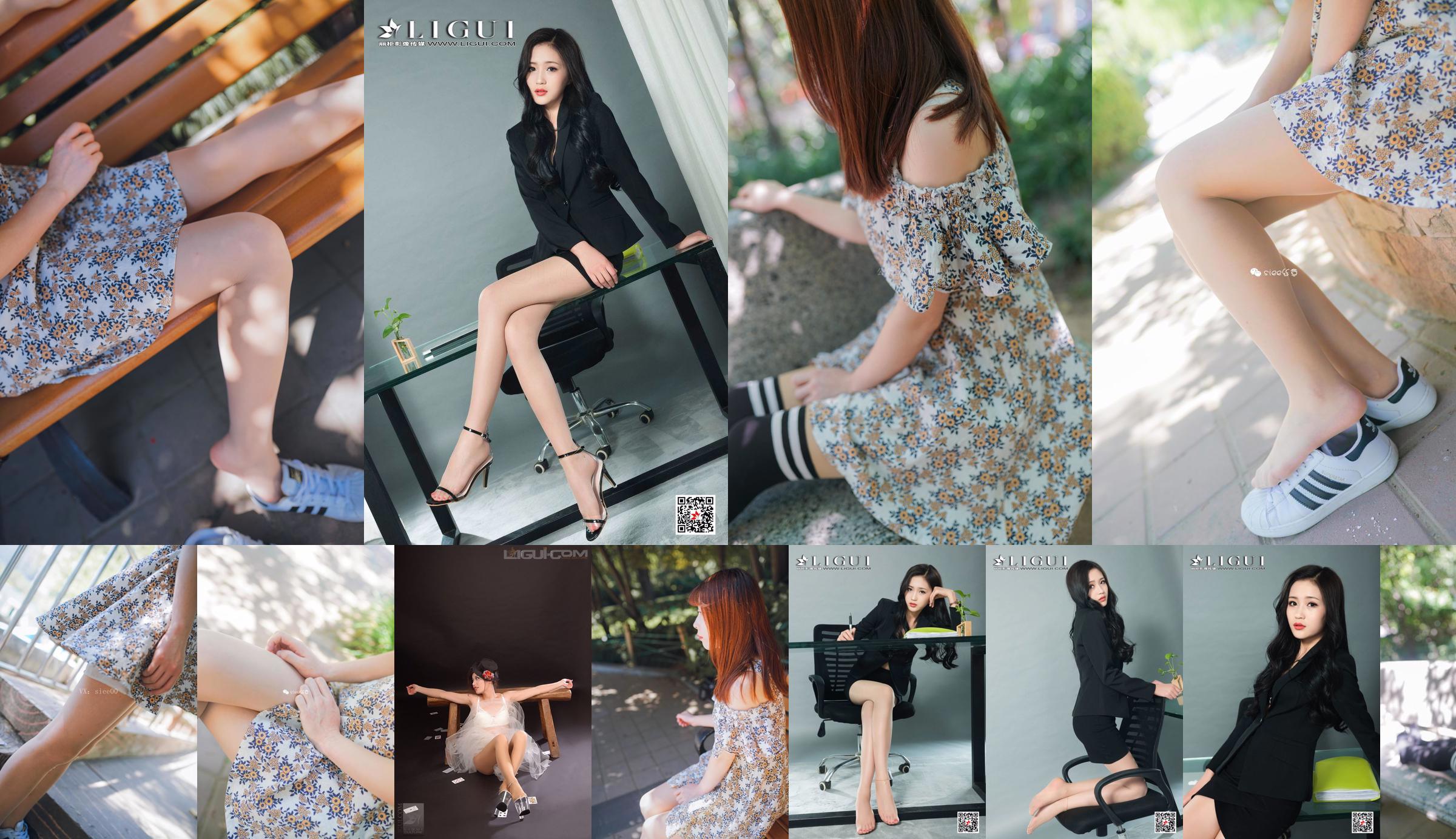 Modello Lingling "Milf Show Brand Skills, White Gauze Cool High Heels" [丽 柜 LiGui] Silk Foot Photo Picture No.324d95 Pagina 1