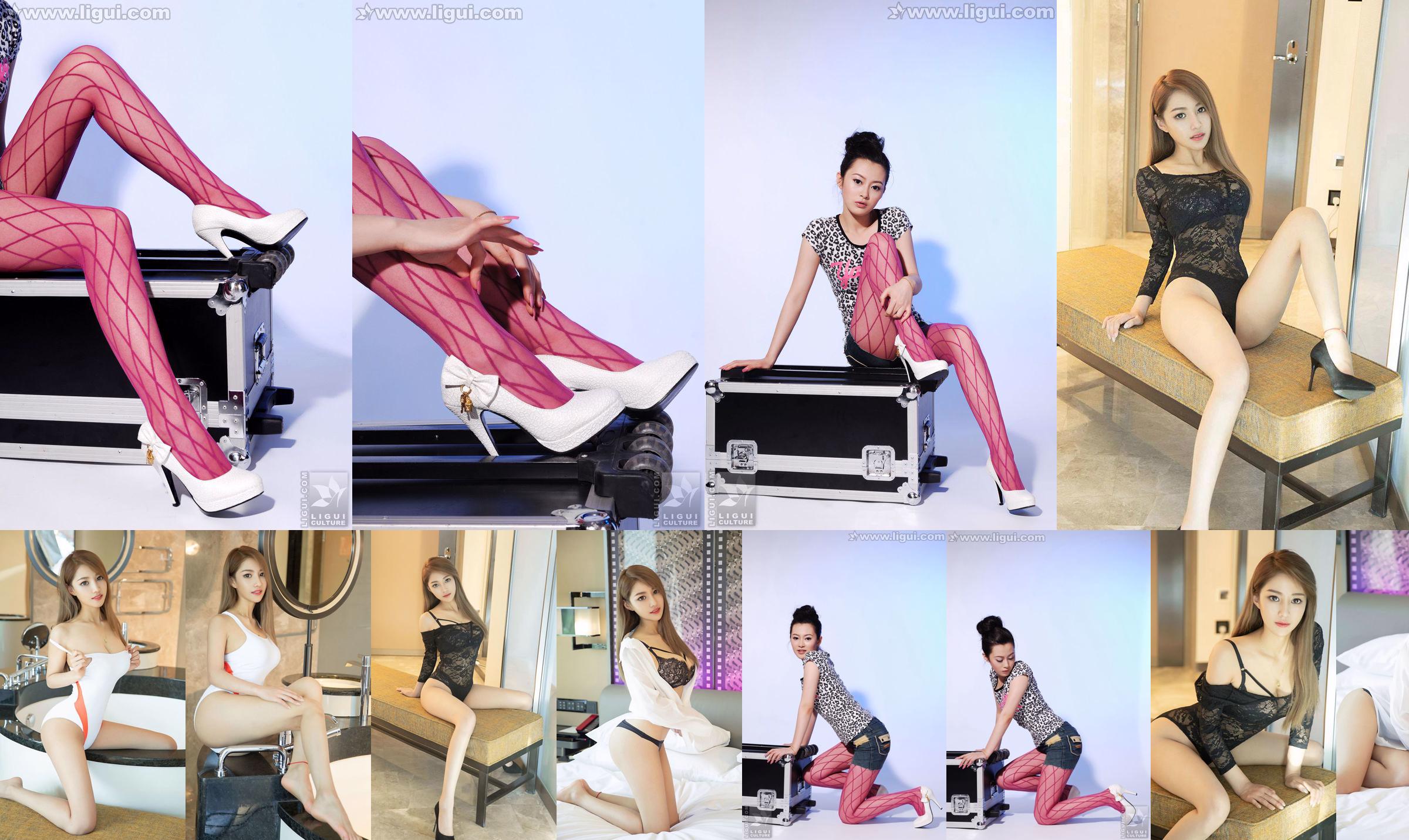 Model Chen Jiajia "Stoking sutra warna-warni dan interpretasi hak tinggi" [丽 柜 LiGui] Foto Kaki Sutra No.76ef4a Halaman 3