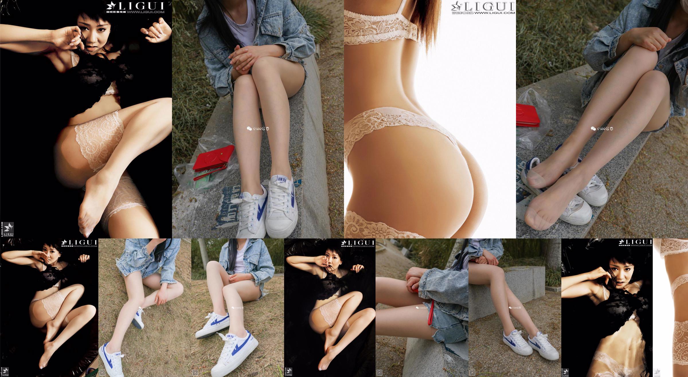 [丽柜贵足 LiGui] นางแบบ Mengmeng "Lace Stunner" ขาสวยและรูปถ่ายเท้าเนียน No.518227 หน้า 1
