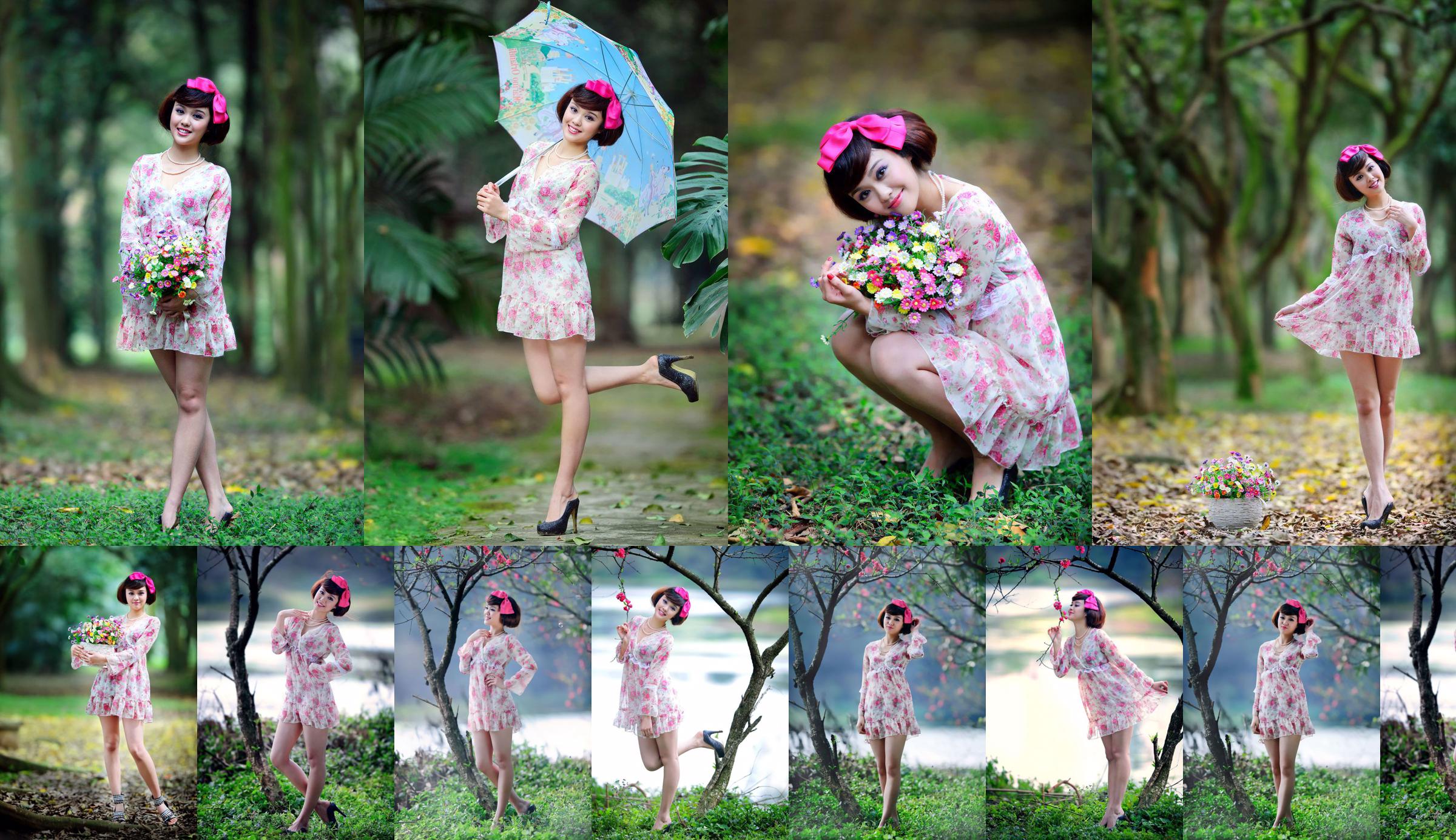 Gadis Taiwan Yin Zhi "Pemotretan Luar dari Gaun Berwarna Indah" No.996b01 Halaman 1