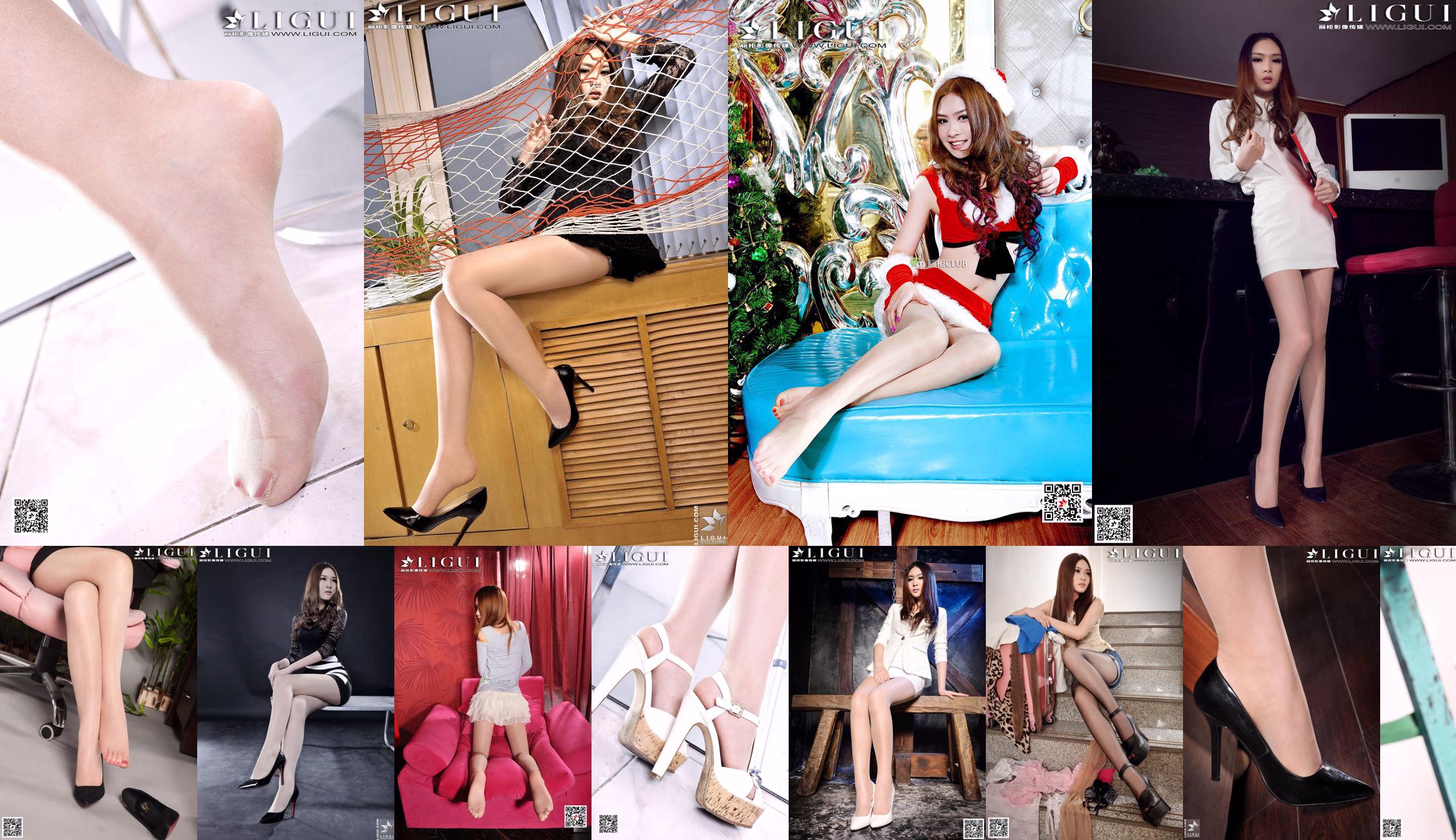 Model Yoona "Grey Silk High-Heeled Girl" [Ligui LiGui] Foto van mooie benen en jade voeten No.f6b002 Pagina 4