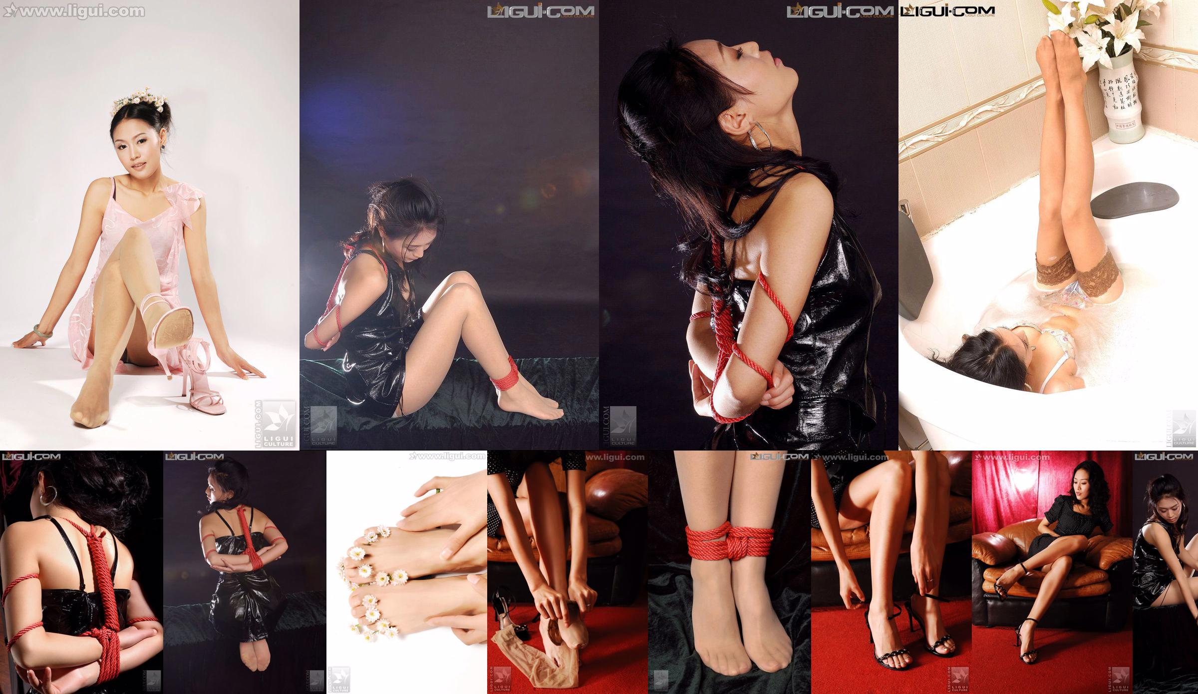 [丽柜美束 LiGui] Model Kaimi "Meat Stockings Shackled and Bundled" Silk Foot Photo Picture No.2a446f หน้า 12