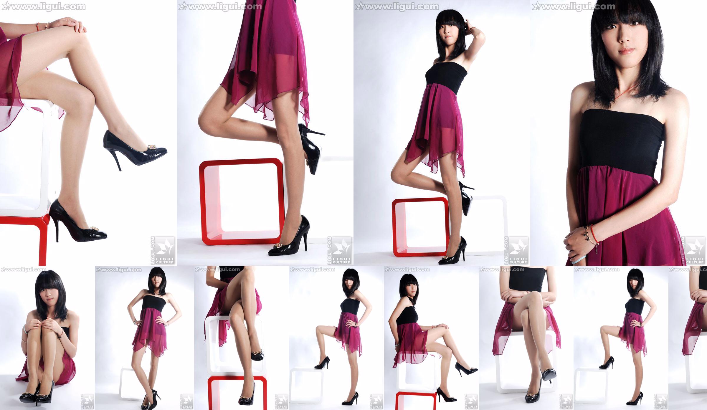 Model Lu Yingmei "Top Visual Blockbuster met hoge hakken" [丽 柜 LiGui] Foto van mooie benen en jade voeten No.2f8361 Pagina 1
