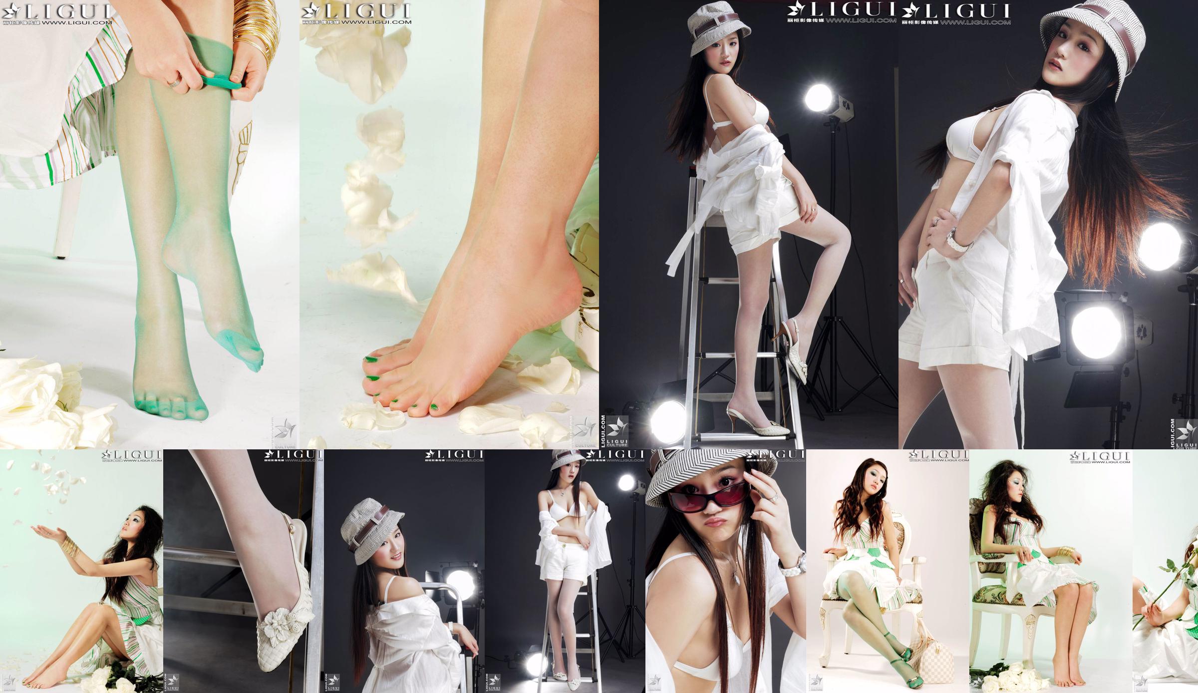 [丽柜贵 foot LiGui] นางแบบภาพถ่าย "Fashionable Foot" ของ Zhang Jingyan ขาสวยและเท้าไหม No.c33246 หน้า 1