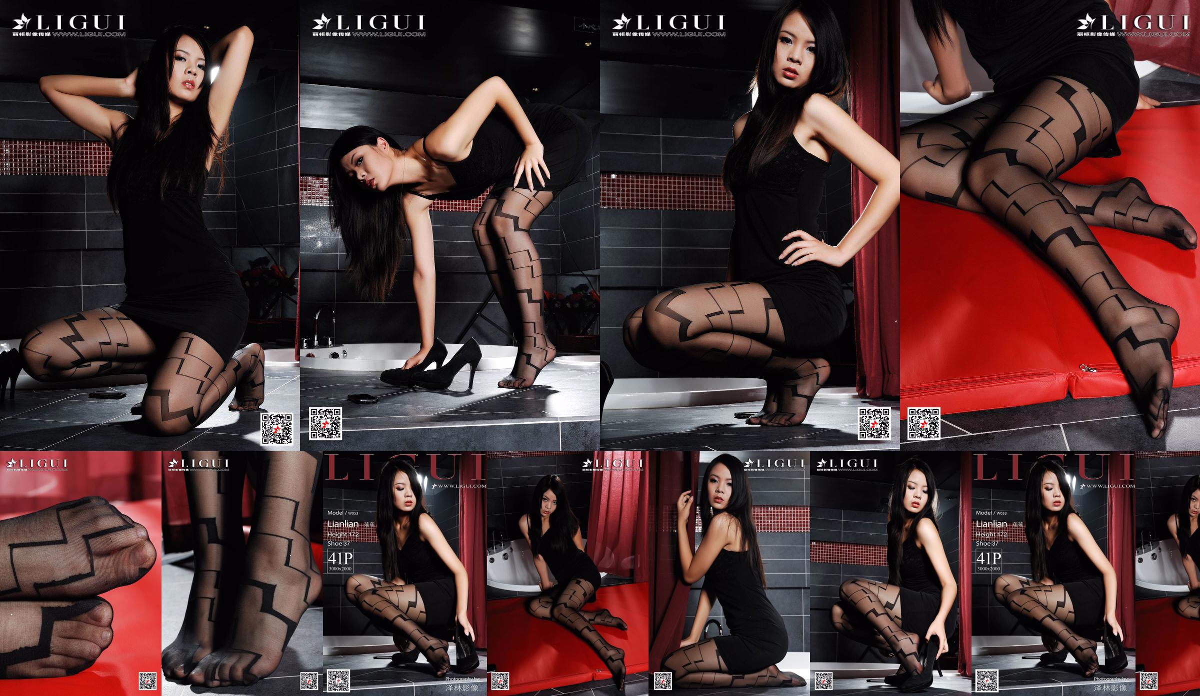 Người mẫu Lotus "Chân và bàn chân bằng lụa đen" [Ligui Ligui] No.f1504b Trang 3