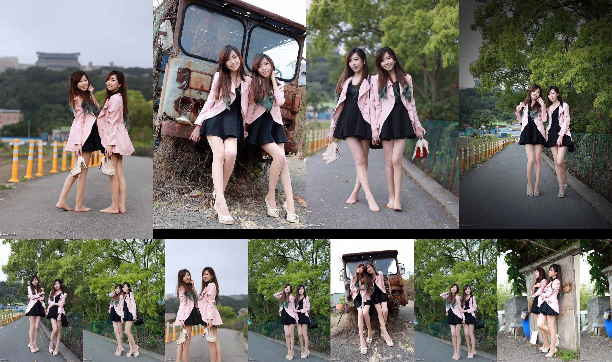 Чрезвычайно чистые и сладкие тайваньские сестры-близнецы со свежими цветами на открытом воздухе No.9417bd Страница 32