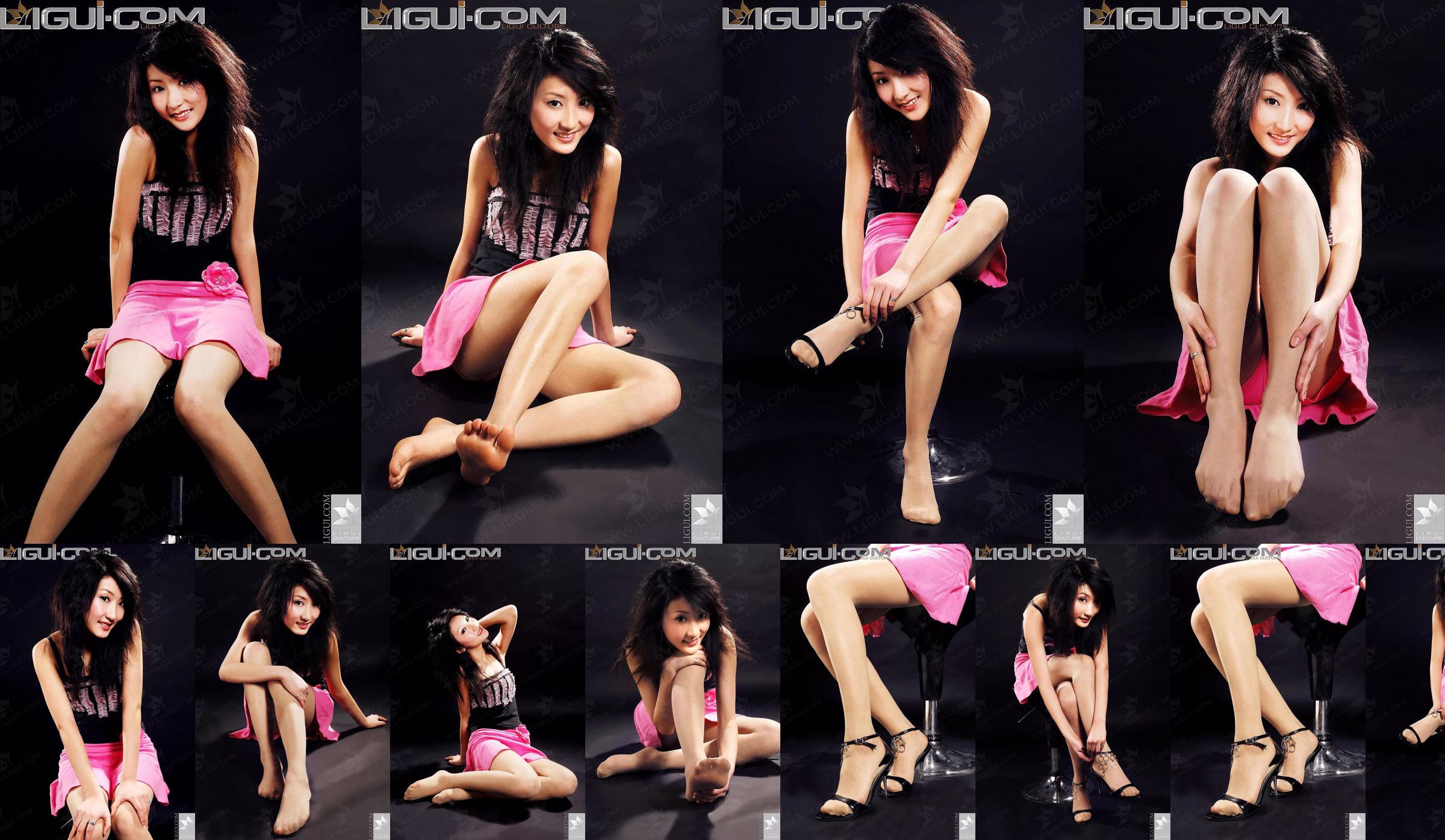 Modello Chen Jiaqi "Fell Down The Pink Garment Skirt" Foto di seta del piede [丽 柜 LiGui] No.ad919d Pagina 1