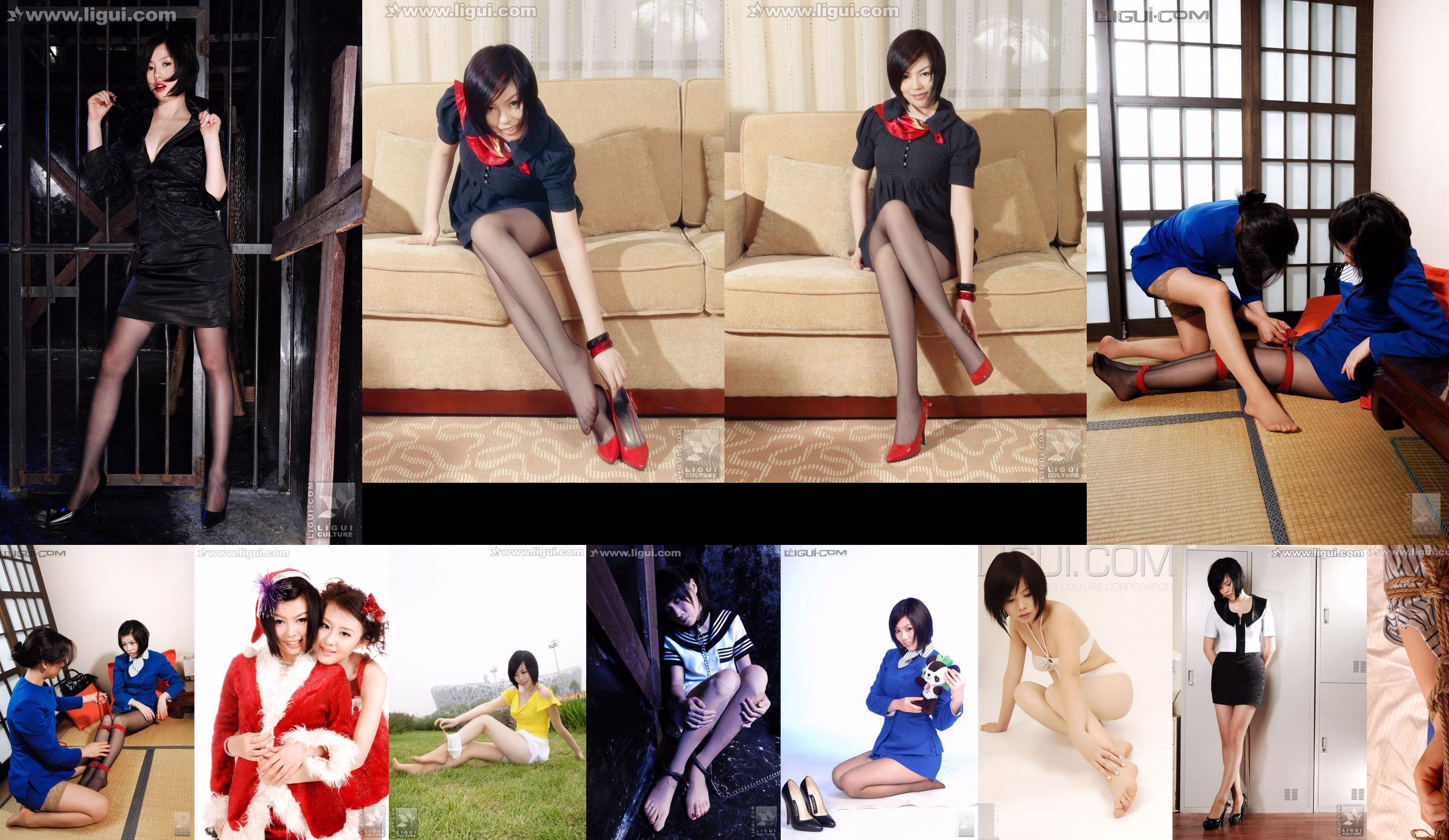 Schermata del modello "che mostra belle gambe sull'erba" [丽 柜 LiGui] Silk Foot Photo No.596abf Pagina 5