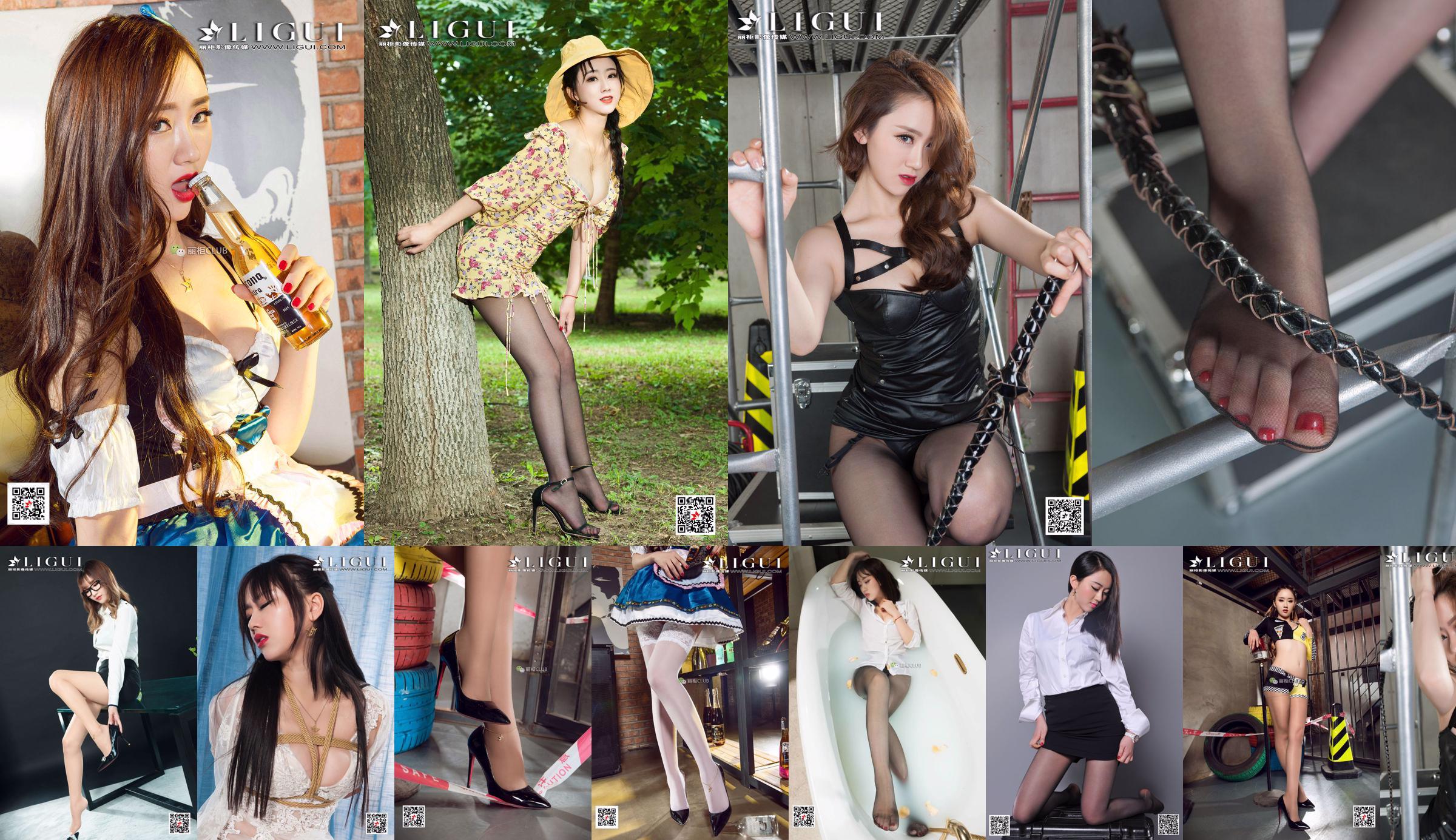 Người mẫu Ranran & Wen Rui "Sự cám dỗ của những nữ sinh song sinh với đôi chân lụa" [Ligui Ligui] No.ad745f Trang 1
